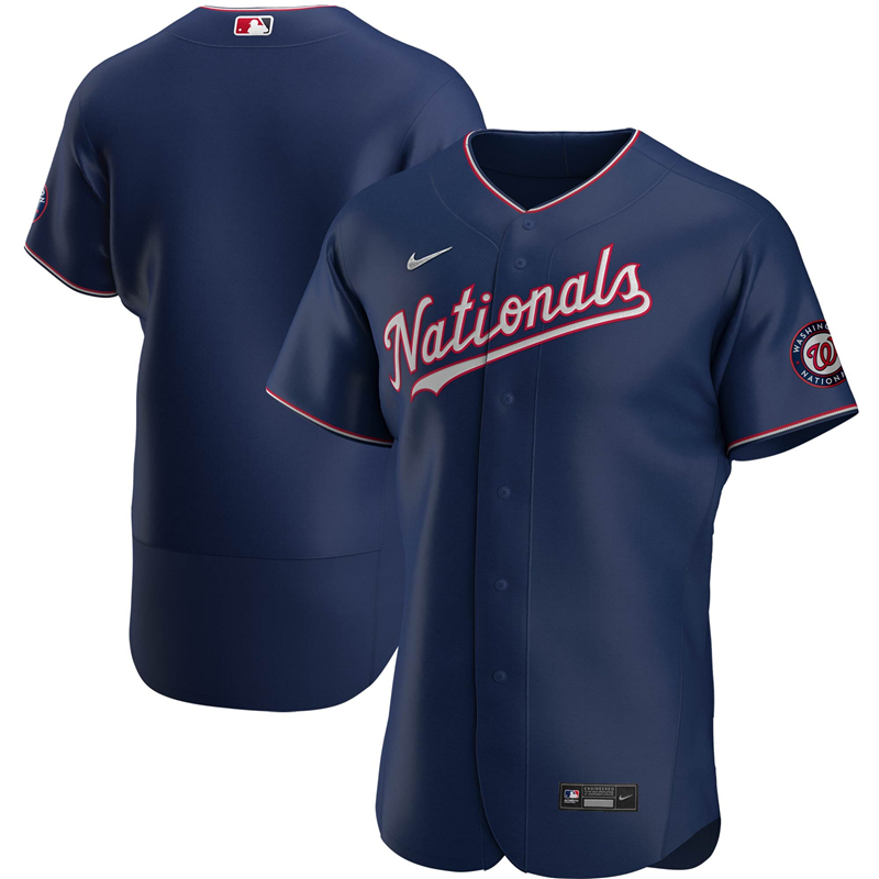 Men Washington Nationals Nike Navy Alternate 2020 Authentic Team Jersey